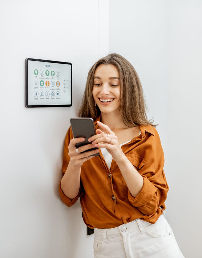Nutika kodu ja sisekliima juhtimine telefonist koduautomaatika paneeli abil.